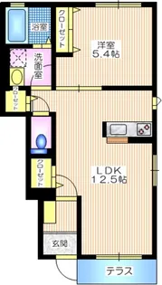 ラ・メゾンA【1階】の間取り