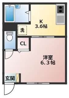ヴェルデ・ピソ【1階】の間取り