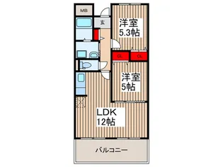 リッシェル【6階】の間取り