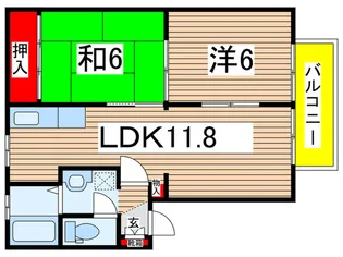 ハピネスK【2階】の間取り