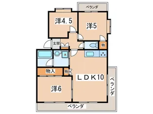 グリ-ンハイツ湘南【1階】の間取り