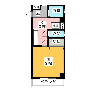 コーポ円山【4階】の間取り