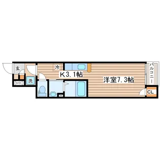 プランドール銀杏町【1階】の間取り