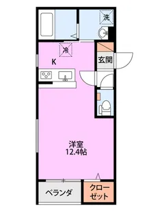 Crest Court II【3階】の間取り