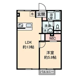 シティハイム 大ぜきI【2階】の間取り
