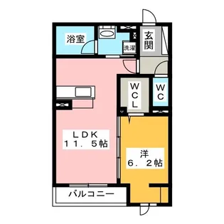 リオリエント九重【2階】の間取り
