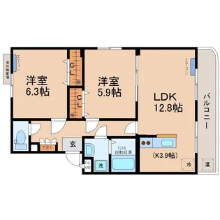 ベルビューヒル【3階】の間取り
