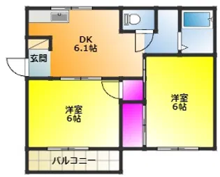 コーポ松本【1階】の間取り