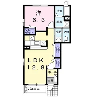 ソレイユ・ルヴァンI【1階】の間取り