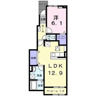 アメニティ3号館【1階】の間取り