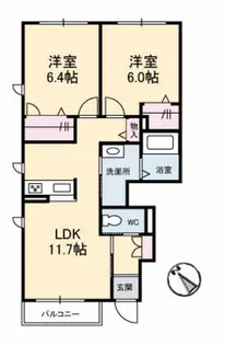 シャ一メゾン スピカ【1階】の間取り