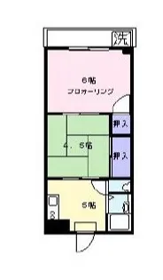 ベイハイツII【3階】の間取り