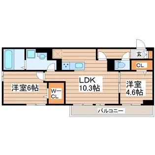 ECレジデンス【2階】の間取り