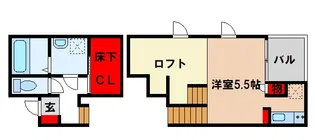 CB二日市アンテレ【1階】の間取り