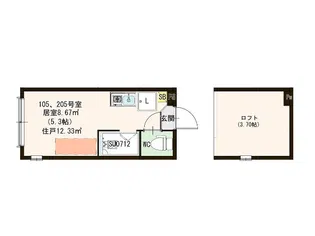 ヒルトップテラス【1階】の間取り