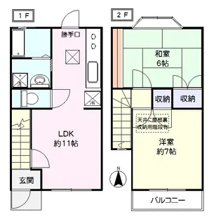 東京都荒川区東尾久1【一戸建】の間取り