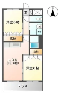 山形県東村山郡山辺町緑ケ丘6【アパート】の間取り