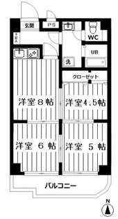 ヒルズ高輪【2階】の間取り