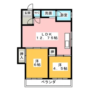 鈴幸ビル【2階】の間取り