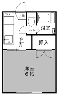 フラット今井【1階】の間取り