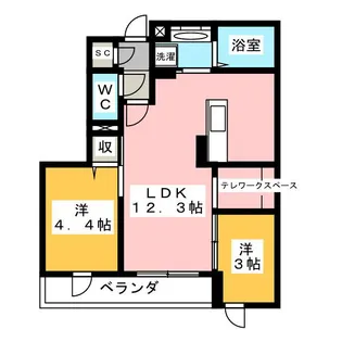 ステラ美光【2階】の間取り