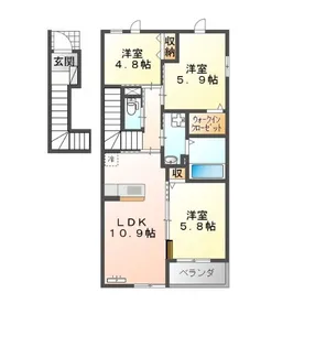K2彩雅【2階】の間取り