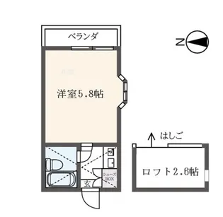 アルテリーベ山手【2階】の間取り