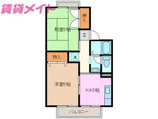 グリーンヒルズB棟【1階】の間取り