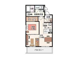 ファーニッシュド・ステイ松本大手2【1階】の間取り