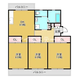 エルワンマンション【2階】の間取り