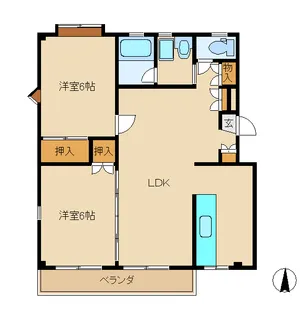 サンポエム【2階】の間取り