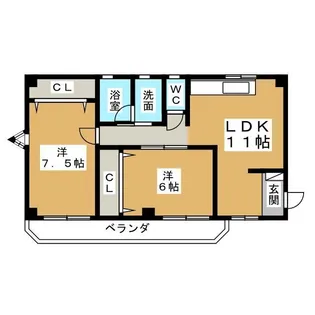 ハイツ大宮【2階】の間取り