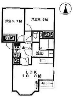 LaBrea77【2階】の間取り