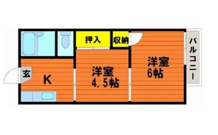 プラジール門田【2階】の間取り