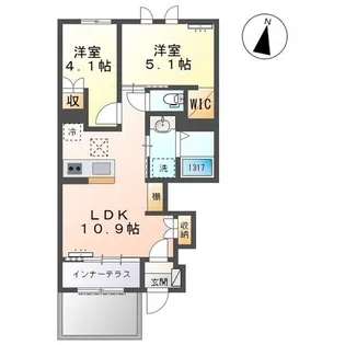 グレイスシャトーII【1階】の間取り