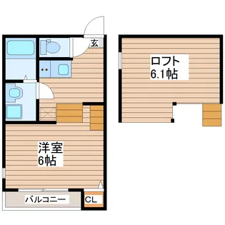 LEGARE卸町【2階】の間取り