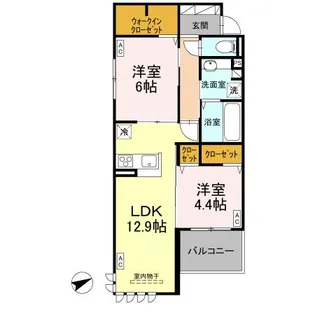 ドゥ・アムール【1階】の間取り