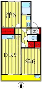 フローラルコート【2階】の間取り