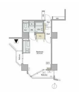 コラム神泉【6階】の間取り