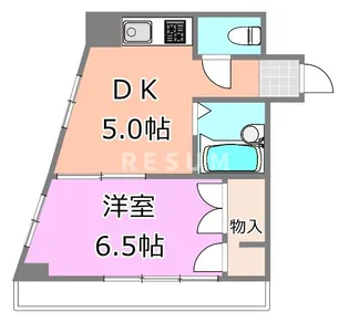 千葉県千葉市中央区市場町【マンション】の間取り