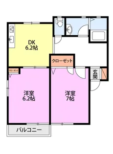 フラットKI【1階】の間取り