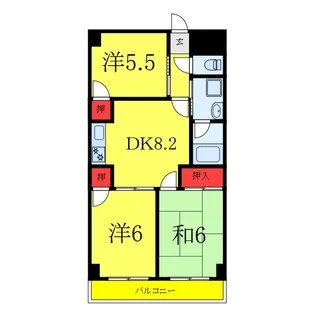 メゾンドールK.I【3階】の間取り