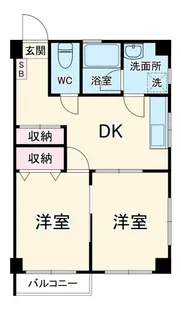 コスモコーポ幸ヶ谷【1階】の間取り