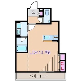 神奈川県横浜市港北区大倉山1【アパート】の間取り