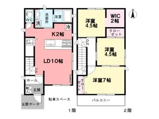東京都杉並区上井草1【一戸建】の間取り
