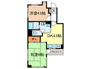 パレス内田6号館【7階】の間取り