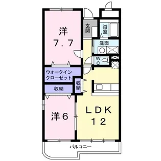 ル・グラン・リヴィエール【2階】の間取り