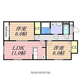 サン・クラージュ【1階】の間取り