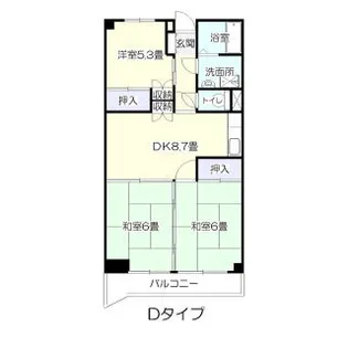 パレス上杉【3階】の間取り
