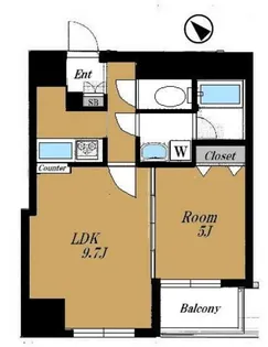 東京都中央区新川1【マンション】の間取り
